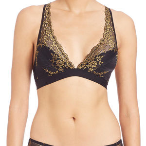 Wacoal Gold & Black Bralette, Size 38